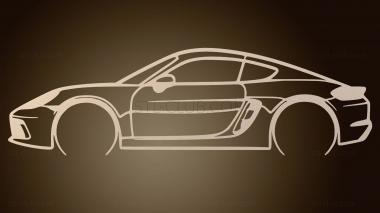 3D модель Porsche Cayman GTS спортивный (STL)