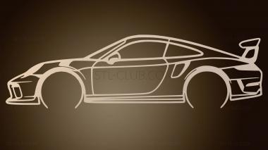 3D model Porsche GT RS modified (STL)