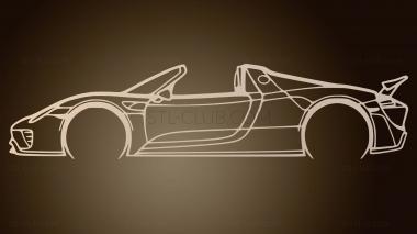 3D модель Porsche Spyder гладкий (STL)