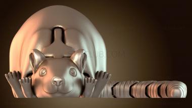 3D модель Гибкое шарнирное животное Изогнутая крыса (STL)