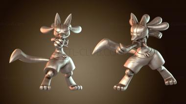 3D модель Риолу Лукарио Мега Покемон (STL)