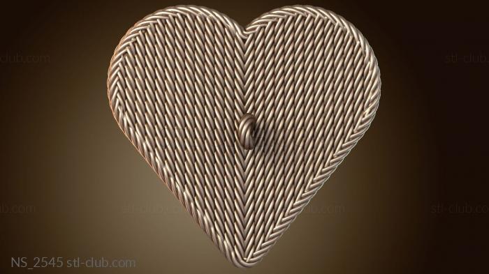 Нестандарт Крышка для контейнера в форме веревочного сердца