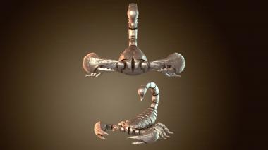 3D модель Скорпион агрессивный (STL)