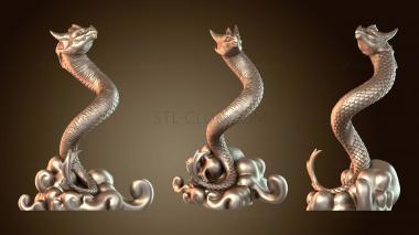 3D модель Сцилла Дракон Ручка (STL)