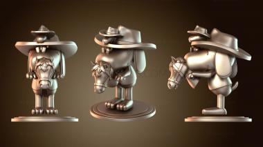 3D модель Снупи Ковбой Цвет Лошадь Черная (STL)