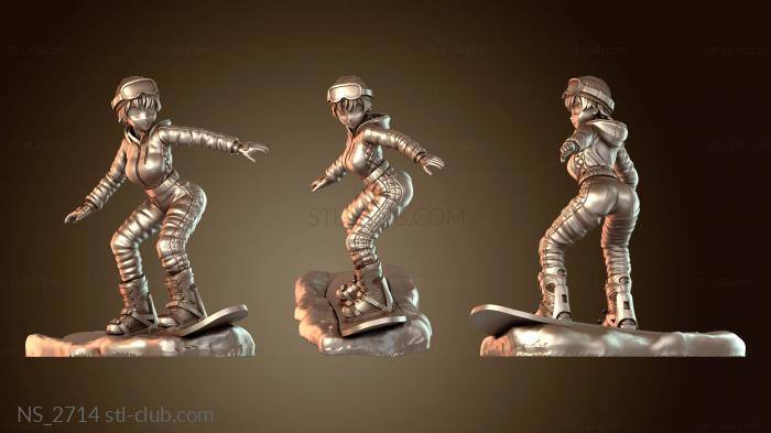 Нестандарт Девушка-сноубордистка