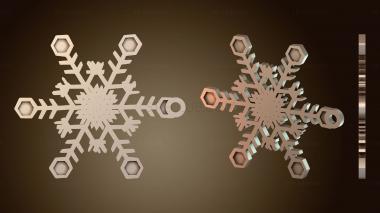 3D model Snowflake Small Flake shiny (STL)