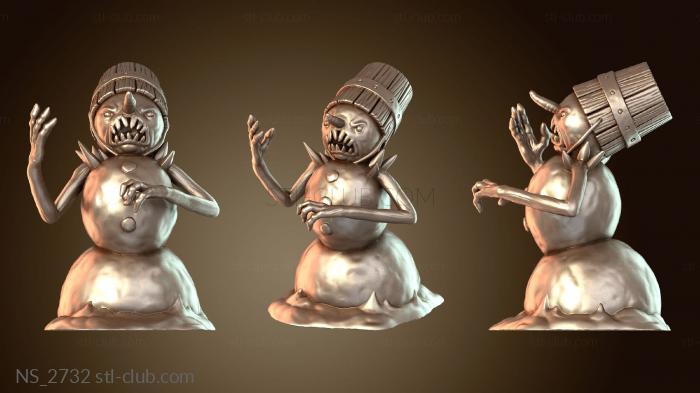 Нестандарт Снеговик на вершине снежной горы