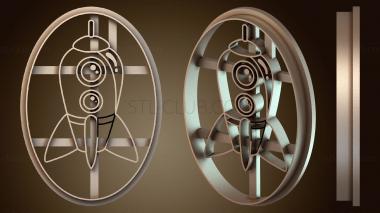 3D модель Космические корабли, формочка для печенья, яркая (STL)