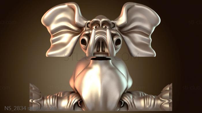 Нестандарт Милая гибкая шарнирная фигурка слона Тантора Тарзана