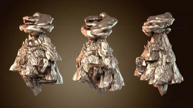 3D model Terrain Earthbergs Plane with Crystals (STL)