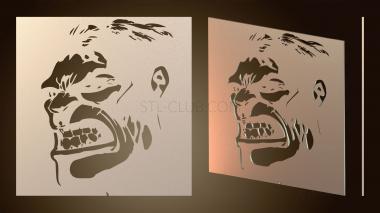 3D модель Лицо Халка (STL)