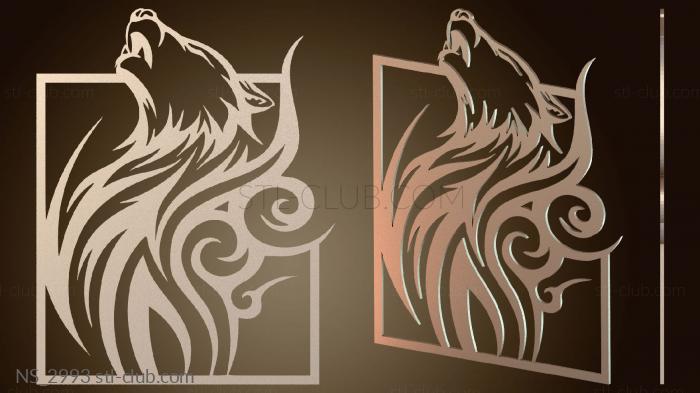 Нестандарт Племенной волк в рамке