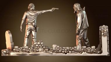 3D мадэль Диорама Ходячих Мертвецов Уокер (STL)