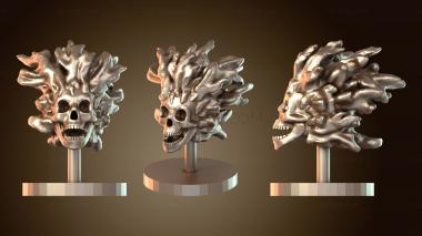 3D model Undead Flaming Skull Smoldering (STL)