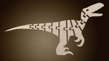 3D модель Велоцираптор с открытым ртом (STL)