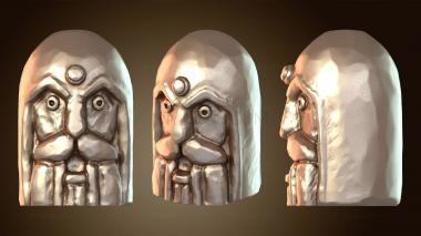 3D модель Лицо викинга скалит гнома Гритти (STL)