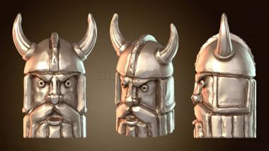 3D model Viking Face Rocks Dwarf Warrior (STL)