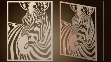 3D модель Зебра полосатая (STL)