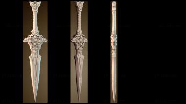 3D мадэль Изысканный декоративный кинжал (STL)