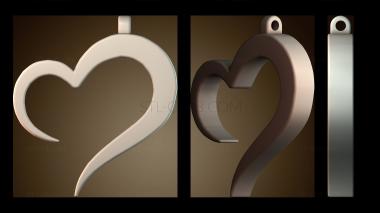 3D model Heart pendant (STL)