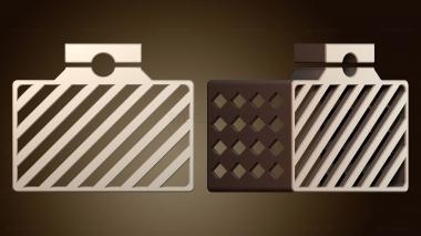 3D мадэль Дизайн полосатой этикетки (STL)