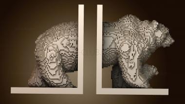 3D мадэль Скульптура «Медведь подставка для книг» (STL)