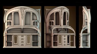 3D мадэль Изысканный деревянный шкаф (STL)