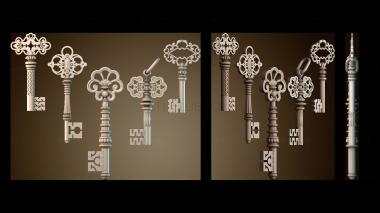 3D model Intricate Vintage Keys (STL)