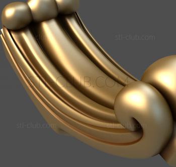 3D model 3d model of the leg, stl, file for cnc (STL)