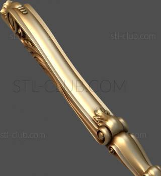 3D model 3d model of a carved figurative leg, stl, (STL)