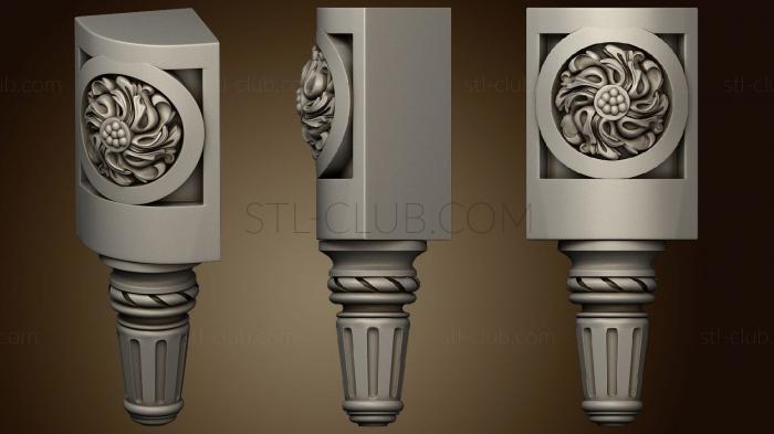 3D model The leg is carved (STL)