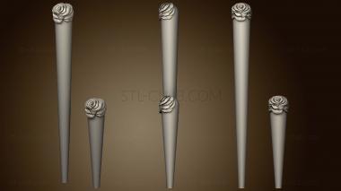 3D model Legs shaped with roses long and short (STL)