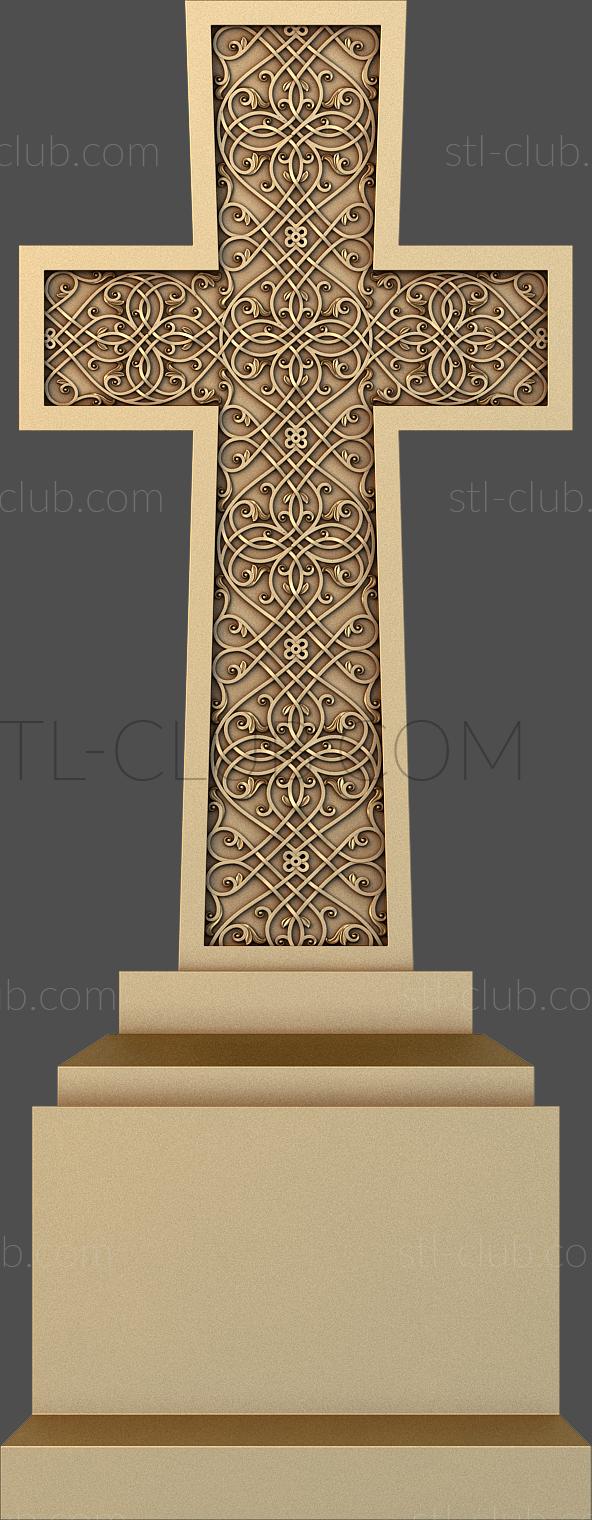 3D model 3d std model of a cross, monument (STL)