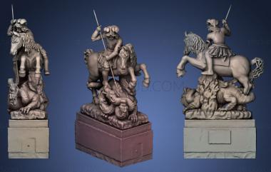 3D model Fountain of St George and the Dragon Bratislava (STL)