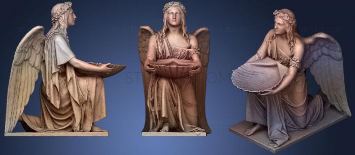 3D model Baptismal Angel Kneeling (STL)