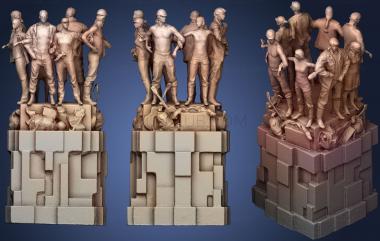 3D model Monument to the movement of student groups (STL)