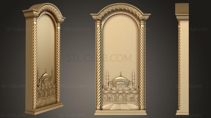 3D model Monument with a mosque (STL)