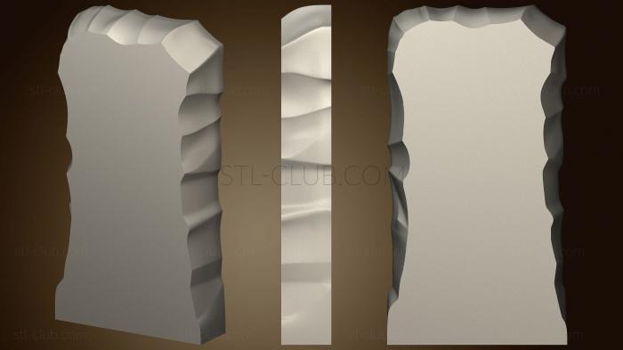 3D model Monument Slab with artistic chips (STL)