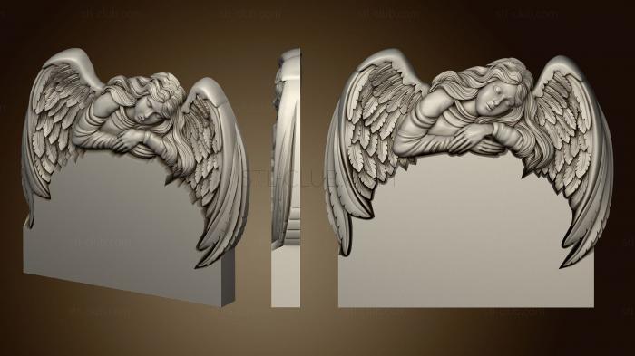 Памятники Памятник ангел обнимающий крыльями стеллу 2