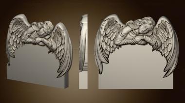 3D model Monument angel embracing stella with wings 2 (STL)