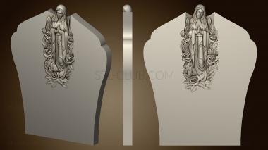 3D model Monument with an angel and roses (STL)