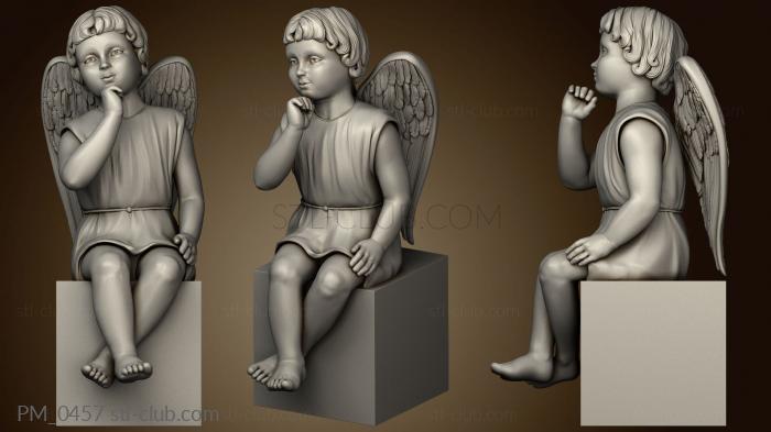 3D model Angel sitting down (STL)