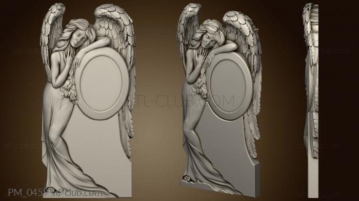 3D model Monument with a girls angel (STL)