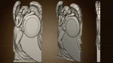 3D model Monument with a girls angel (STL)