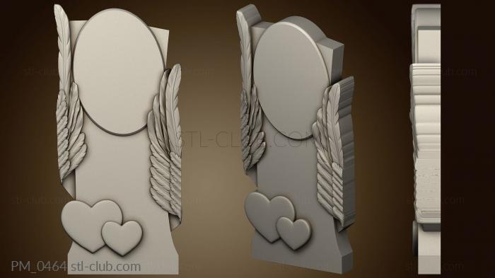 3D model Monument with wings and heart (STL)