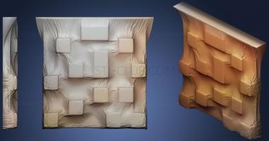 3D model Cloth and Cubes wall decor printable (STL)
