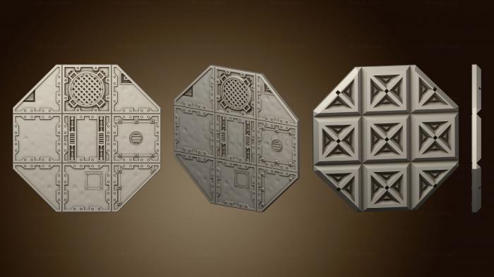 3D мадэль Citybuilders разделяет зону поражения на полный восьмиугольник (STL)