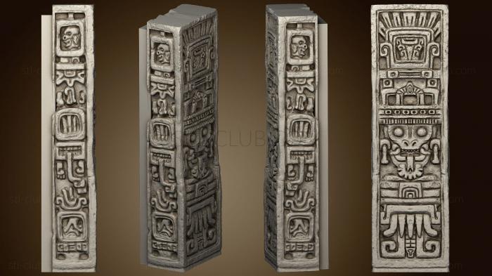 3D мадэль Двойные Боковые стенки Tlachtli Decoration R (STL)