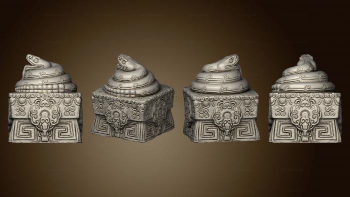 3D model Double Side Walls Tlachtli Statue L (STL)